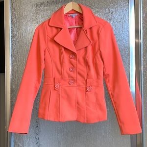Charlotte Russe Orange Corduroy Coat